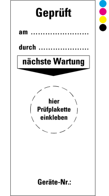 Grundplakette - Geprüft am durch