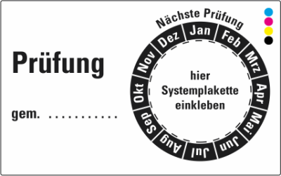 Grundplakette - Systemplakette Monate