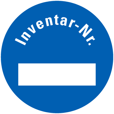 Inventaretikett - Rund Inventar Nr.
