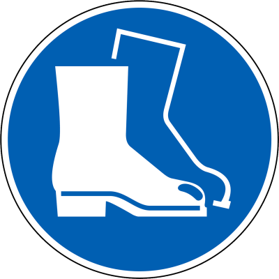 Gebotszeichen - Fußschutz benutzen