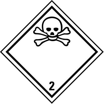 Gefahrgutkennzeichnung - Klasse 2 - Giftige Gase