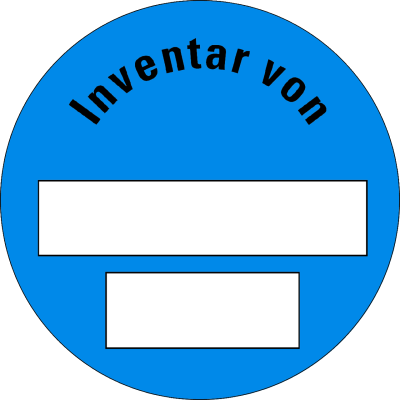 Inventaretikett - Rund Inventar von