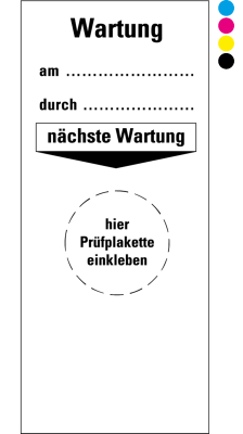 Grundplakette - Wartung am und durch