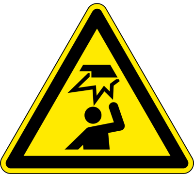 Warnzeichen - Warnung vor Stoßverletzung