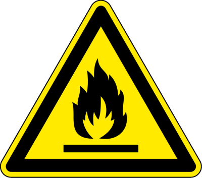 Warnzeichen - Warnung vor feuergefährlichen Stoffen