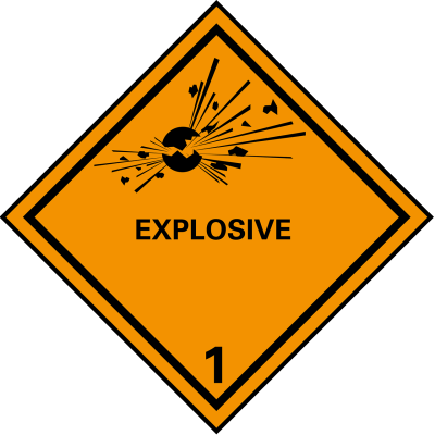 Gefahrgutkennzeichnung - Klasse 1 - Explosive