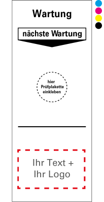 Grundplakette - Wartung mit Wunschlogo/-text