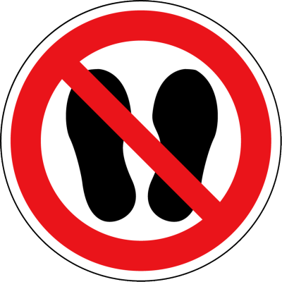 Verbotszeichen - Betreten der Fläche verboten