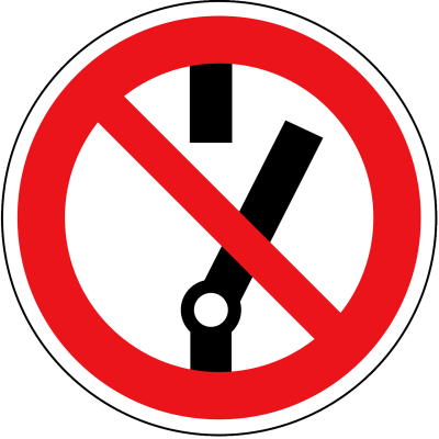 Verbotszeichen - Schalten verboten