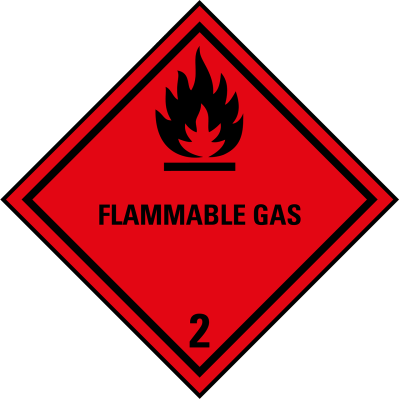 Gefahrgutkennzeichnung - Klasse 2 - Flammable Gas