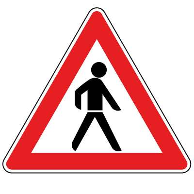 Fußgänger - Aufstellung links