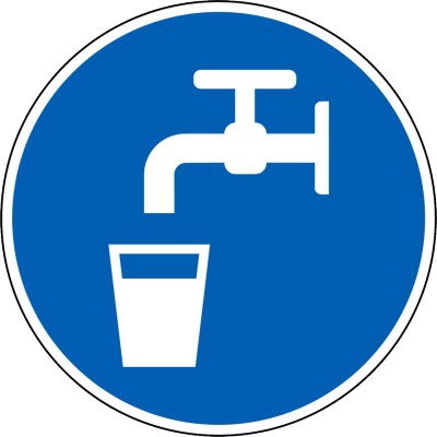 Gebotszeichen - Trinkwasser