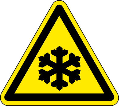Warnzeichen - Warnung vor Kälte