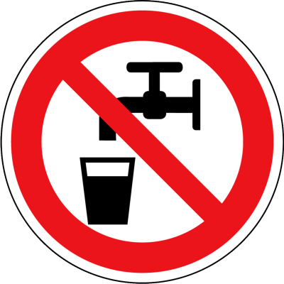 Verbotszeichen - Kein Trinkwasser