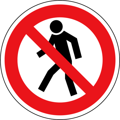 Verbotszeichen - Für Fußgänger verboten