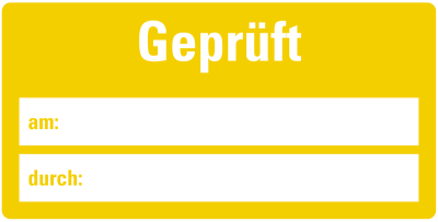 Prüfplakette - Zum Beschriften - 50 x 25 mm