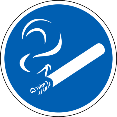 Gebotszeichen - Rauchen gestattet