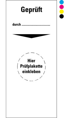 Grundplakette - Geprüft durch