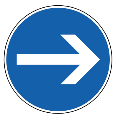 Fahrtrichtung rechts
