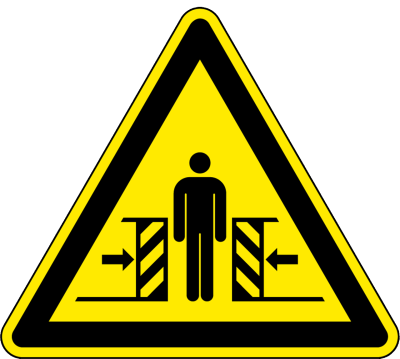Warnzeichen - Warnung vor Quetschgefahr
